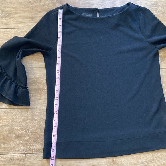 Talbots Black Top with Sleeve detail - Picture 6 of 6
